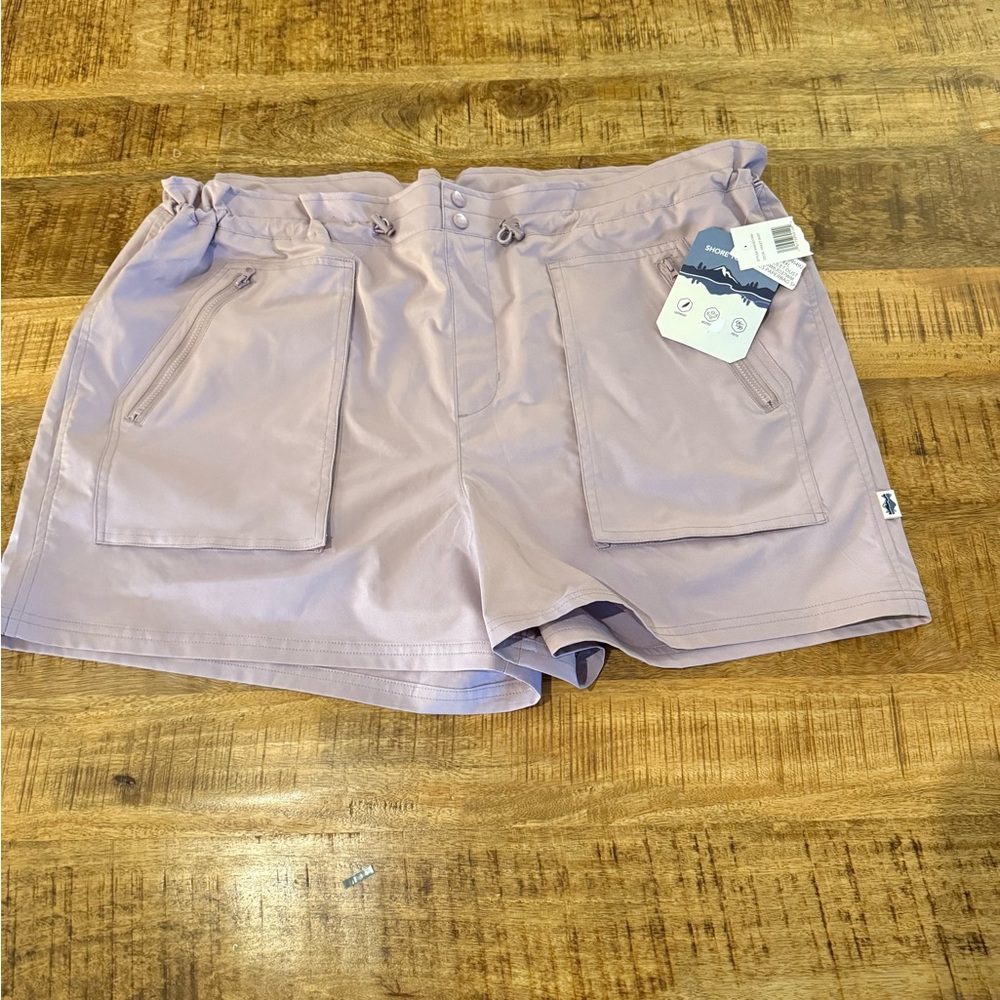 Shore to Summit Purple Cargo Shorts Relaxed Fit Lightweight